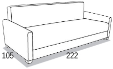 габаритные размеры дивана 8 Марта Бостон