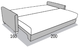 размеры спального места дивана 8 Марта Бостон
